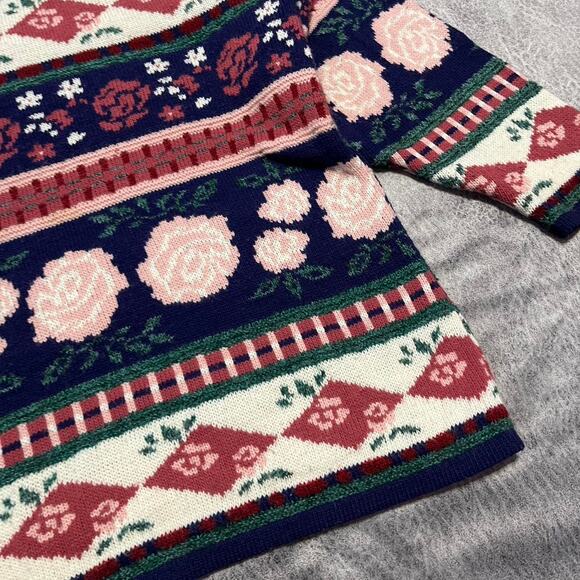 Vintage striped patterned crewneck sweater - Picture 3 of 7